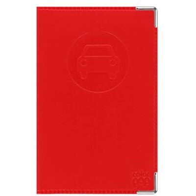 Color Pop Papierhouder voor auto, gemaakt in Frankrijk, pvc, Frans papier, grijze kaart, rijbewijs, 13,8 x 9 cm, Rood, Klassiek Color Pop Papierhouder voor auto, gemaakt in Frankrijk, pvc, Frans papier, grijze kaart, rijbewijs, 13,8 x 9 cm, Rood, Klassiek