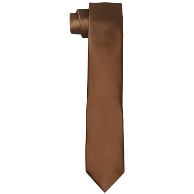 DonDon stropdassen voor heren, handgemaakt, zijdelook, 6 cm, koper Eén maat DonDon stropdassen voor heren, handgemaakt, zijdelook, 6 cm, koper Eén maat