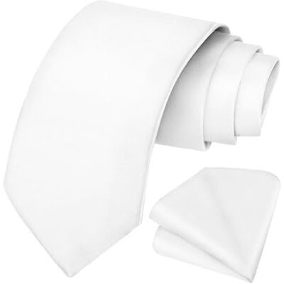 URAQT Formele en vierkante zakstropdas, 8 cm, effen, voor heren, werk, bruiloft, feest, werk (8 cm), Wit. Regular size URAQT Formele en vierkante zakstropdas, 8 cm, effen, voor heren, werk, bruiloft, feest, werk (8 cm), Wit. Regular size