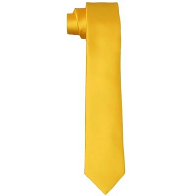 DonDon Handgemaakte stropdassen voor heren, zijdelook, 6 cm, Geel oker, Eén maat Eén maat DonDon Handgemaakte stropdassen voor heren, zijdelook, 6 cm, Geel oker, Eén maat Eén maat