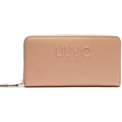 Liu Jo Caliwen XL zip around portemonnee met logo in reliëf AA5155 E0087 camel, camel, 19 x 10 x 2,5 centimeter, klassiek Liu Jo Caliwen XL zip around portemonnee met logo in reliëf AA5155 E0087 camel, camel, 19 x 10 x 2,5 centimeter, klassiek
