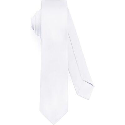 URAQT Zwarte stropdas voor heren, 5 cm, smal, verschillende kleuren beschikbaar, effen stropdas voor bruiloft, formele zaken, cadeau voor Vaderdag, 5 cm wit, normale maat Taille régulière URAQT Zwarte stropdas voor heren, 5 cm, smal, verschillende kleuren beschikbaar, effen stropdas voor bruiloft, formele zaken, cadeau voor Vaderdag, 5 cm wit, normale maat Taille régulière