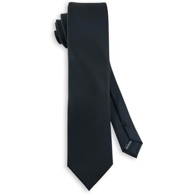 TigerTie Designerstropdas voor heren in matzwart, dun en subtiel, effen, 8 cm breed, ideaal voor begrafenissen en voor zakelijke bijeenkomsten, feestelijke gelegenheden en vrije tijd, zwart. tamaño: ca. longitud 150 cm, ancho 8 cm TigerTie Designerstropdas voor heren in matzwart, dun en subtiel, effen, 8 cm breed, ideaal voor begrafenissen en voor zakelijke bijeenkomsten, feestelijke gelegenheden en vrije tijd, zwart. tamaño: ca. longitud 150 cm, ancho 8 cm