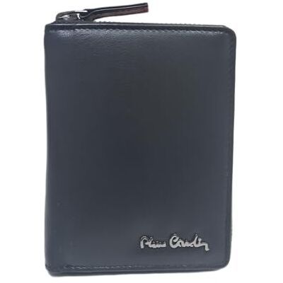 Pierre Cardin Echt lederen portemonnee verticaal met ritssluiting en bruin metalen logo, 6 kaartvakken, dubbel vak voor bankbiljetten, portemonnee, afmetingen 12 x 9,5,2 art. 8818 Pierre Cardin Echt lederen portemonnee verticaal met ritssluiting en bruin metalen logo, 6 kaartvakken, dubbel vak voor bankbiljetten, portemonnee, afmetingen 12 x 9,5,2 art. 8818