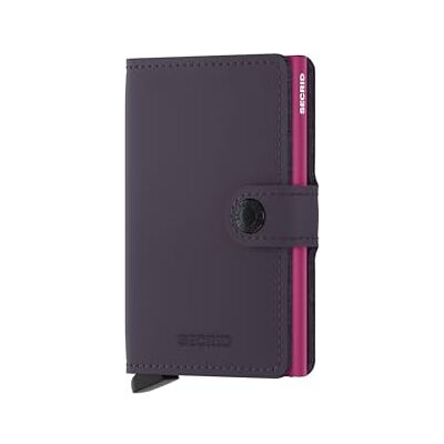 Secrid Uniseks mini-portemonnee, reisaccessoire, kaarthouder in envelopformaat, donkerpaars/fuchsia, 10,2 x 6,5 x 2,1 cm, klassiek Secrid Uniseks mini-portemonnee, reisaccessoire, kaarthouder in envelopformaat, donkerpaars/fuchsia, 10,2 x 6,5 x 2,1 cm, klassiek