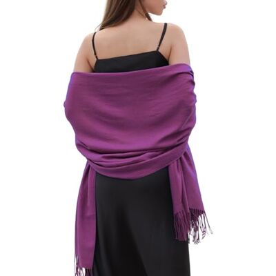 RIIQIICHY Dames sjaals Pashmina sjaals en wraps voor bruiloft sjaals voor vrouwen winter, purple, L Large RIIQIICHY Dames sjaals Pashmina sjaals en wraps voor bruiloft sjaals voor vrouwen winter, purple, L Large