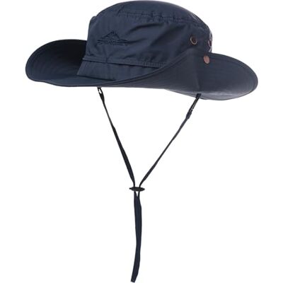 Comhats UPF 50 zonnehoeden met brede rand, mesh, zomer, uv-bescherming, safarihoed, vissen, wandelen, boonie hoeden voor heren met kinband, waterdicht en ademend, 00702__marineblauw, M, M Comhats UPF 50 zonnehoeden met brede rand, mesh, zomer, uv-bescherming, safarihoed, vissen, wandelen, boonie hoeden voor heren met kinband, waterdicht en ademend, 00702__marineblauw, M, M