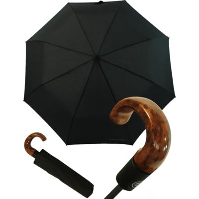 Pierre Cardin Opvouwbare paraplu voor heren, automatisch openen en sluiten, houten handvat, zwart, 30 cm, zwart, 30 cm, klassiek Pierre Cardin Opvouwbare paraplu voor heren, automatisch openen en sluiten, houten handvat, zwart, 30 cm, zwart, 30 cm, klassiek