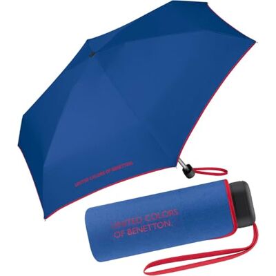 United Benetton Ultra Mini Flat Solid, zakparaplu, blauw, 88 cm, zakparaplu United Benetton Ultra Mini Flat Solid, zakparaplu, blauw, 88 cm, zakparaplu