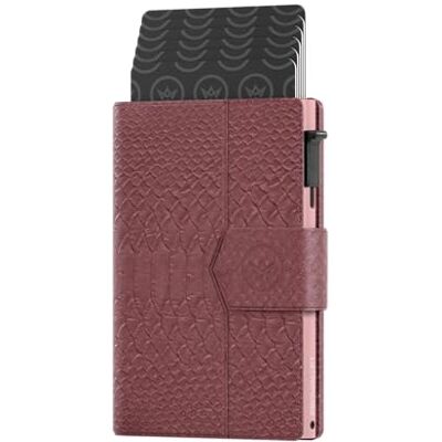 ProWallet Pasjeshouder Plus 8 Pasjes, Briefgeld en Muntgeld Pashouder met Rits RFID Kleine Creditcardhouder Stijlvolle Portemonnee (Snake Bordeaux) ProWallet Pasjeshouder Plus 8 Pasjes, Briefgeld en Muntgeld Pashouder met Rits RFID Kleine Creditcardhouder Stijlvolle Portemonnee (Snake Bordeaux)