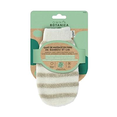 Omnia Badhandschoen van 2 materialen Linnen en bamboe Zachte lichaamsmassage en scrub Massagehandschoen Geschikt voor alle huidtypes Omnia Badhandschoen van 2 materialen Linnen en bamboe Zachte lichaamsmassage en scrub Massagehandschoen Geschikt voor alle huidtypes