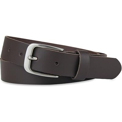 Frentree Lederen riem, gemaakt in Duitsland, riem voor dames en heren, 3 cm breed, bruin, Donkerbruin largeur de ceinture 85cm = longueur totale 100cm Frentree Lederen riem, gemaakt in Duitsland, riem voor dames en heren, 3 cm breed, bruin, Donkerbruin largeur de ceinture 85cm = longueur totale 100cm