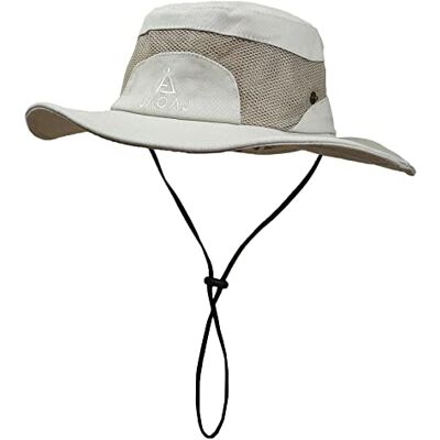 JAOAJ Zonnehoed voor heren, opvouwbaar, voor strand, verstelbare emmerhoed, safari-hoed, uv-bescherming, vissershoed, voor outdoor, reizen, Beige 56-59 JAOAJ Zonnehoed voor heren, opvouwbaar, voor strand, verstelbare emmerhoed, safari-hoed, uv-bescherming, vissershoed, voor outdoor, reizen, Beige 56-59
