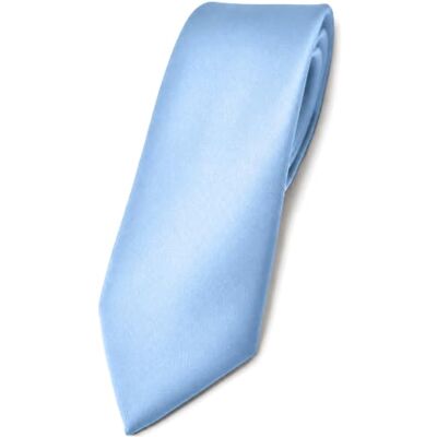 TigerTie Smalle satijnen stropdas in effen effen kleur in verschillende kleuren, blauw, lichtblauw, babyblauw, One Size One Size TigerTie Smalle satijnen stropdas in effen effen kleur in verschillende kleuren, blauw, lichtblauw, babyblauw, One Size One Size