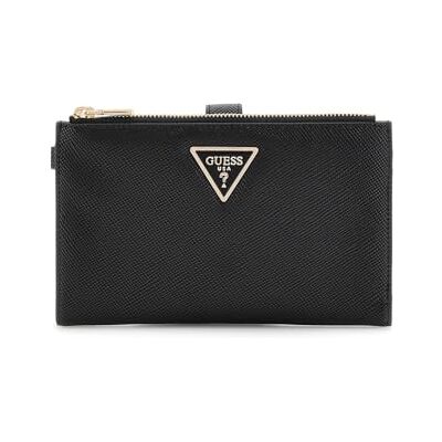 Guess Laurel II Portemonnee-organizer voor dames, dubbele ritssluiting, zwart, één maat Eén maat Guess Laurel II Portemonnee-organizer voor dames, dubbele ritssluiting, zwart, één maat Eén maat