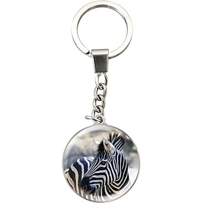 Deluxebase Magnidome Sleutelhangers Zebra Sleutelhanger Kristalglas Hanger. Koepel Zebra Foto Sleutelhanger met Roestvrijstalen Ketting Deluxebase Magnidome Sleutelhangers Zebra Sleutelhanger Kristalglas Hanger. Koepel Zebra Foto Sleutelhanger met Roestvrijstalen Ketting
