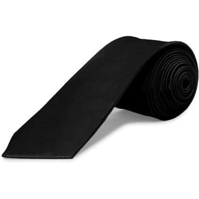 OcioDual Stropdas Heren Mode Kleur Zwart Effen Satijn Gekleed Bruiloft Casual Tie 100% Polyester, zwart. Eén maat OcioDual Stropdas Heren Mode Kleur Zwart Effen Satijn Gekleed Bruiloft Casual Tie 100% Polyester, zwart. Eén maat