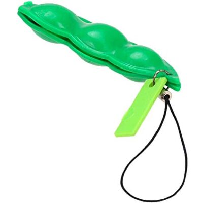 SHOP-STORY Sleutelhanger met kleine stippen tegen stress in bonenvorm, groen, ca. 7 cm x 1,2 cm., Groen SHOP-STORY Sleutelhanger met kleine stippen tegen stress in bonenvorm, groen, ca. 7 cm x 1,2 cm., Groen