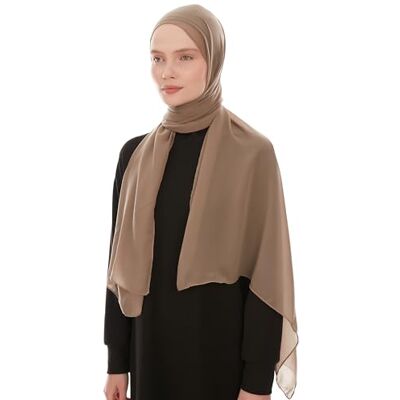 Ayisah Hijab sjaal moslimsjaal, zachte chiffon, hijab, 180 x 70 cm, moderne islamitische chiffon sjaals voor dames, hoogwaardige kwaliteit, Donkere taupe 180x70 cm Ayisah Hijab sjaal moslimsjaal, zachte chiffon, hijab, 180 x 70 cm, moderne islamitische chiffon sjaals voor dames, hoogwaardige kwaliteit, Donkere taupe 180x70 cm