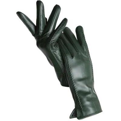 FNBDDX Warme winterhandschoenen voor dames, fluweel, kort en dun, voor touchscreen, rijhandschoenen leer voor (donkergroene standaard, 7) FNBDDX Warme winterhandschoenen voor dames, fluweel, kort en dun, voor touchscreen, rijhandschoenen leer voor (donkergroene standaard, 7)