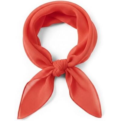 TigerTie Fijne chiffon sjaal voor dames, effen, afmetingen: 58 x 58 cm, Oranje Afmeting sjaaltje: ca. Lengte 58 cm, breedte 58 cm TigerTie Fijne chiffon sjaal voor dames, effen, afmetingen: 58 x 58 cm, Oranje Afmeting sjaaltje: ca. Lengte 58 cm, breedte 58 cm