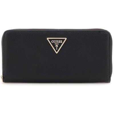 GUESS Laurel II SLG Grand portefeuille zippé Noir GUESS Laurel II SLG Grand portefeuille zippé Noir