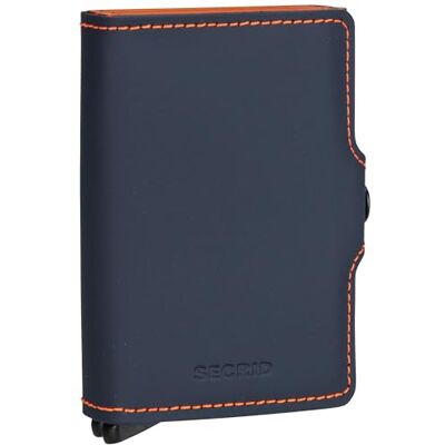 Secrid Twinwallet Portemonnee Matte, nachtblauw oranje, 10,2 x 6,5 x 2,1 cm, tweekleurig Secrid Twinwallet Portemonnee Matte, nachtblauw oranje, 10,2 x 6,5 x 2,1 cm, tweekleurig