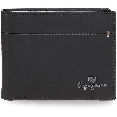 Pepe Jeans Staple Koeienhuid portemonnees en portemonnees, zwart, bruin, marineblauw, verschillende maten, zwart., Portemonnee Pepe Jeans Staple Koeienhuid portemonnees en portemonnees, zwart, bruin, marineblauw, verschillende maten, zwart., Portemonnee