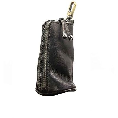 AUPKROT JSBWSFA 1 x mini-leren tas voor sleutelhanger, portemonnee, leren tas met trekkoord voor dames en heren, zwart., Retro AUPKROT JSBWSFA 1 x mini-leren tas voor sleutelhanger, portemonnee, leren tas met trekkoord voor dames en heren, zwart., Retro