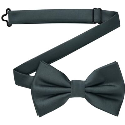 DonDon Vlinderdas voor heren, handgemaakt, zijdelook, 12 x 6 cm, vlinderdas, Antraciet, Eén maat Eén maat DonDon Vlinderdas voor heren, handgemaakt, zijdelook, 12 x 6 cm, vlinderdas, Antraciet, Eén maat Eén maat