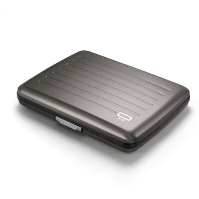 ÖGON -DESIGNS- Ögon Designs V2 Smart Case portemonnee van aluminium, RFID-kaartvak, voor 10 kaarten, ontvangers en tickets, Titanium ÖGON -DESIGNS- Ögon Designs V2 Smart Case portemonnee van aluminium, RFID-kaartvak, voor 10 kaarten, ontvangers en tickets, Titanium