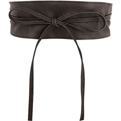 FASHIONGEN Grote Obi-riem van MICA-kunstleer, Bruin L-XL FASHIONGEN Grote Obi-riem van MICA-kunstleer, Bruin L-XL