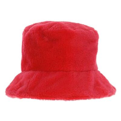 Smiffys Bell hoed van rood bont uit de jaren 90, kostuum uit de jaren 90 Smiffys Bell hoed van rood bont uit de jaren 90, kostuum uit de jaren 90