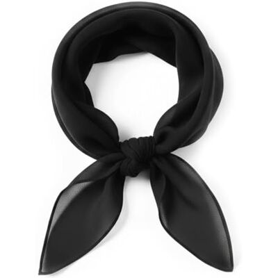 TigerTie Fijne chiffon sjaal voor dames, effen, afmetingen: 58 x 58 cm, zwart. Afmeting sjaaltje: ca. Lengte 58 cm, breedte 58 cm TigerTie Fijne chiffon sjaal voor dames, effen, afmetingen: 58 x 58 cm, zwart. Afmeting sjaaltje: ca. Lengte 58 cm, breedte 58 cm
