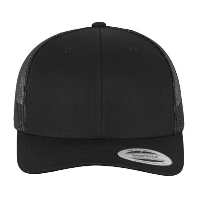 Flexfit Trucker-pet retro unisex, Zwart One Size Flexfit Trucker-pet retro unisex, Zwart One Size
