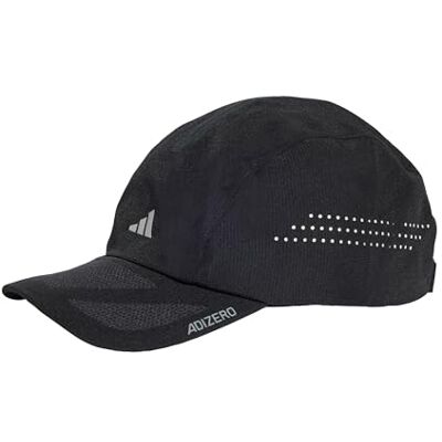 Adidas Uniseks Runningxadizero lichtgewicht Climacool-hoed, zwart/reflecterend zilver, M-L Adidas Uniseks Runningxadizero lichtgewicht Climacool-hoed, zwart/reflecterend zilver, M-L
