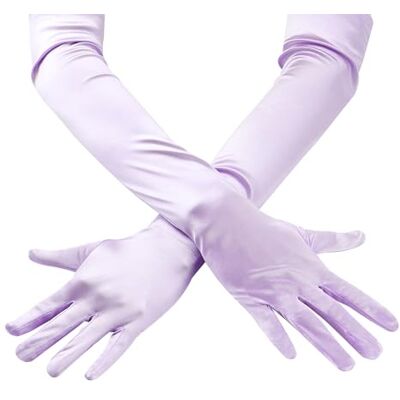 JUNART Lange satijnen handschoenen, elegante ellebooglengte handschoenen voor operafeest, bruiloft, avondjurk, carnavalskostuum, dans, Lichtpaars 1 paar Taille unique JUNART Lange satijnen handschoenen, elegante ellebooglengte handschoenen voor operafeest, bruiloft, avondjurk, carnavalskostuum, dans, Lichtpaars 1 paar Taille unique
