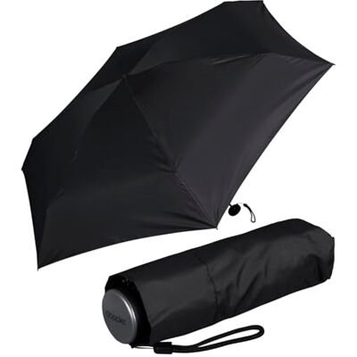 Doppler Super Mini Fiber Compact lichte en kleine zakparaplu, eenvoudig zwart, 92 cm, minimalistisch, modern Doppler Super Mini Fiber Compact lichte en kleine zakparaplu, eenvoudig zwart, 92 cm, minimalistisch, modern
