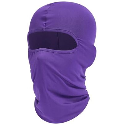 Fuinloth bivakmuts skimasker UV-bescherming motorfiets sjaal zomer nek doek mannen vrouwen, Paars. One Size Fuinloth bivakmuts skimasker UV-bescherming motorfiets sjaal zomer nek doek mannen vrouwen, Paars. One Size