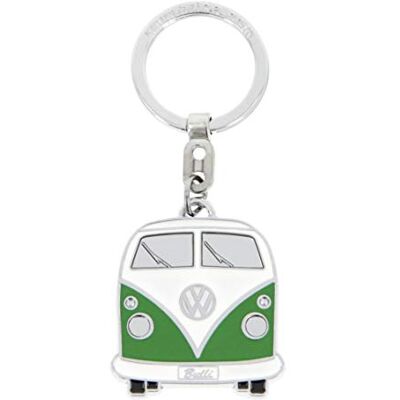 BRISA VW Collection Volkswagen sleutelhanger van geëmailleerd metaal, sleutelhanger, accessoire in Bus design T1 Bulli (voor/groen) BRISA VW Collection Volkswagen sleutelhanger van geëmailleerd metaal, sleutelhanger, accessoire in Bus design T1 Bulli (voor/groen)