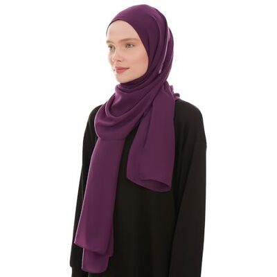 Ayisah Hijab sjaal moslimsjaal, zachte chiffon, hijab, 180 x 70 cm, moderne islamitische chiffon sjaals voor dames, hoogwaardige kwaliteit, Diep Paars 180x70 cm Ayisah Hijab sjaal moslimsjaal, zachte chiffon, hijab, 180 x 70 cm, moderne islamitische chiffon sjaals voor dames, hoogwaardige kwaliteit, Diep Paars 180x70 cm