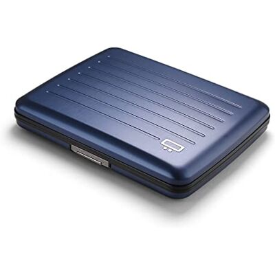 ÖGON -DESIGNS- Ögon Designs V2 Smart Case, grote portemonnee van aluminium, kaarthouder antislip, ruimte voor 10 kaarten, kwitanties en tickets, Navy Blauw ÖGON -DESIGNS- Ögon Designs V2 Smart Case, grote portemonnee van aluminium, kaarthouder antislip, ruimte voor 10 kaarten, kwitanties en tickets, Navy Blauw