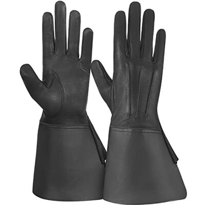 Daskz Leathers Lange manchethandschoenen voor heren, zwart, XXL Daskz Leathers Lange manchethandschoenen voor heren, zwart, XXL