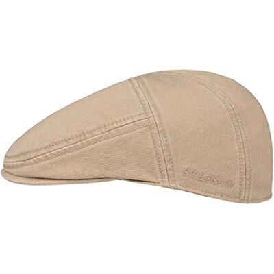 Stetson Paradise Cotton Flat Cap Herenpet van katoen, platte pet met uv-bescherming 40+, voor zomer/winter, S-XXL, beige, 60-61 60-61 Stetson Paradise Cotton Flat Cap Herenpet van katoen, platte pet met uv-bescherming 40+, voor zomer/winter, S-XXL, beige, 60-61 60-61