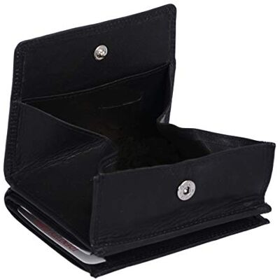 LEAS Model Wenen RFID-portemonnee, speciale portemonnee van rundleer, gemaakt in Weense stijl, met vak voor typische vierkante munten, zwart Special Edition LEAS Model Wenen RFID-portemonnee, speciale portemonnee van rundleer, gemaakt in Weense stijl, met vak voor typische vierkante munten, zwart Special Edition