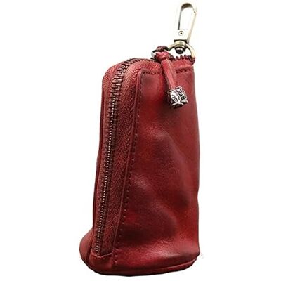 MiOYOOW Leren tas met ritssluiting voor middeleeuwse munten, draagbaar, vintage, voor geld, sleutels, munten, kleine voorwerpen, Rood, Klassiek MiOYOOW Leren tas met ritssluiting voor middeleeuwse munten, draagbaar, vintage, voor geld, sleutels, munten, kleine voorwerpen, Rood, Klassiek
