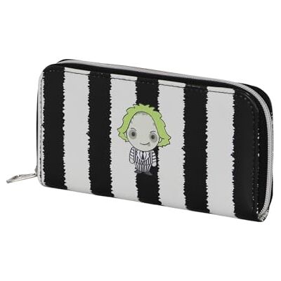 KARACTERMANIA Beetlejuice Portemonnee Wit Strepen 19 x 10 cm, Wit Keversap, One Size, Essential Portemonnee, Wit keversap, Essentiële portemonnee KARACTERMANIA Beetlejuice Portemonnee Wit Strepen 19 x 10 cm, Wit Keversap, One Size, Essential Portemonnee, Wit keversap, Essentiële portemonnee