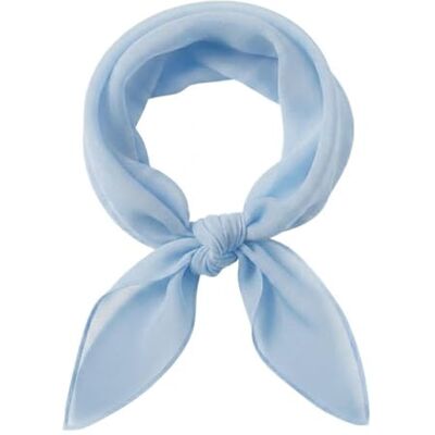 TigerTie Fijne chiffon sjaal voor dames, effen, afmetingen: 58 x 58 cm, Lichtblauw Eén maat TigerTie Fijne chiffon sjaal voor dames, effen, afmetingen: 58 x 58 cm, Lichtblauw Eén maat
