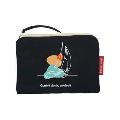 hello-bags . Portemonnee/portemonnee/kaarthouder Buiten: 100% katoen met ritssluiting en binnenvoering. Inclusief kraftpapier envelop Mod: winddicht. Kleur: ruw/zwart., zwart., Modern hello-bags . Portemonnee/portemonnee/kaarthouder Buiten: 100% katoen met ritssluiting en binnenvoering. Inclusief kraftpapier envelop Mod: winddicht. Kleur: ruw/zwart., zwart., Modern