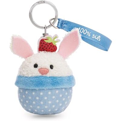 NICI 62862 Sleutelhanger in de vorm van een konijn en cupcake, 100% schattig, 7 cm, wit, veelzijdige pluche hanger, met warme boodschap op elegant satijnen lint voor jezelf of je favoriete mensen NICI 62862 Sleutelhanger in de vorm van een konijn en cupcake, 100% schattig, 7 cm, wit, veelzijdige pluche hanger, met warme boodschap op elegant satijnen lint voor jezelf of je favoriete mensen
